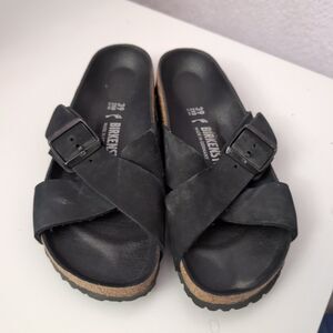 Birkenstock Women’s Siena Black Sandals Size EUR 39 Birkenstock